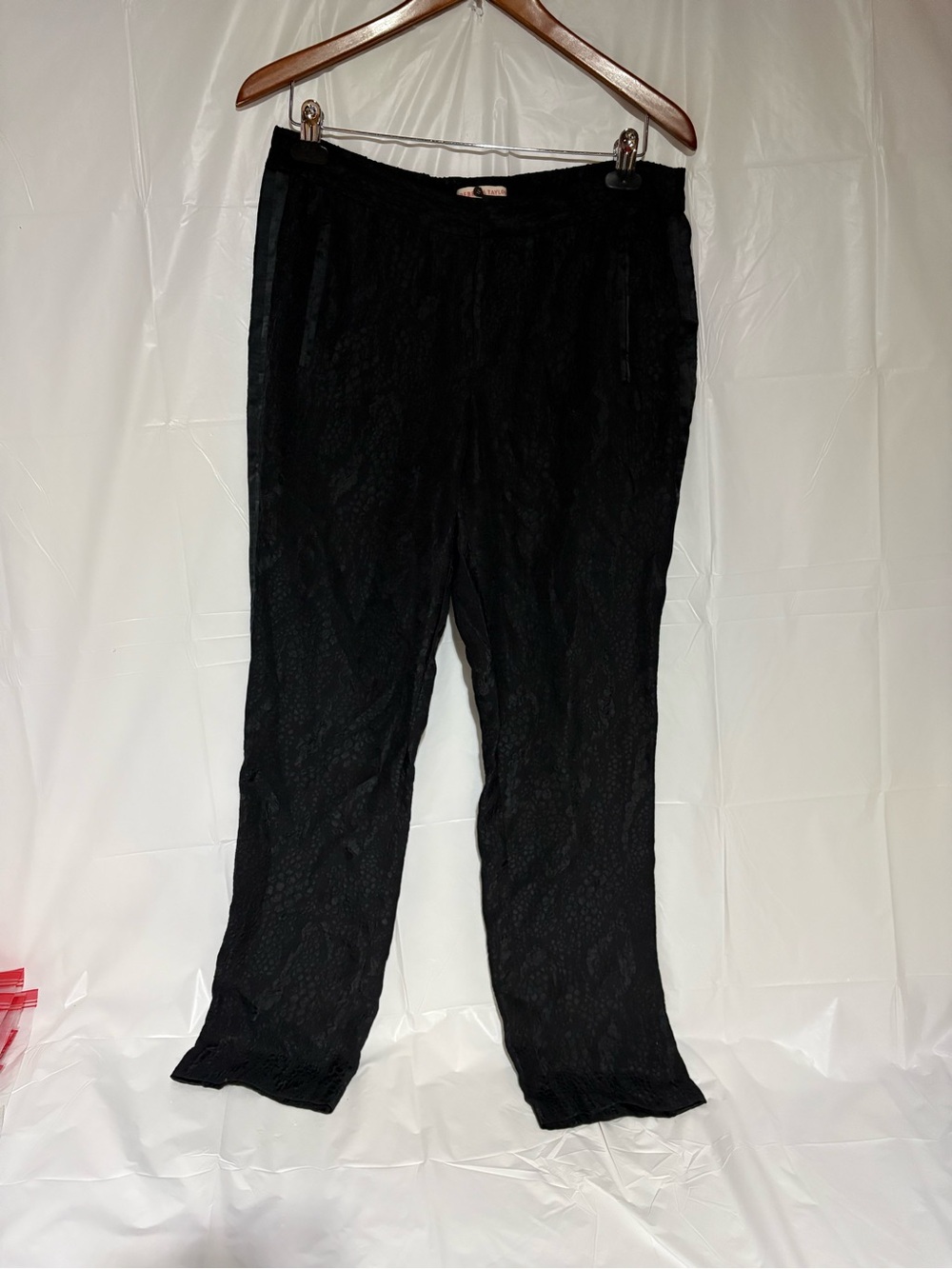 Rebecca Taylor Black Textured Trousers